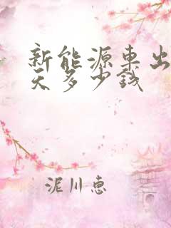 新能源车出租一天多少钱
