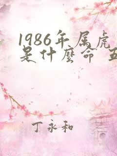 1986年属虎是什么命 五行属什么