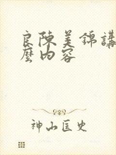良陈美锦讲的什么内容