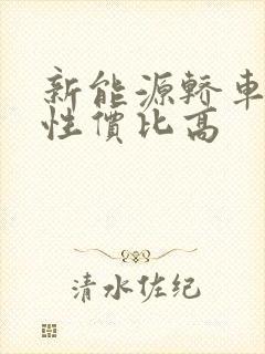 新能源轿车哪款性价比高
