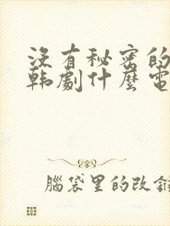 没有秘密的你是韩剧什么电视剧