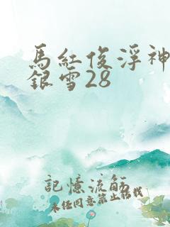 马红俊浮神传承银雪28