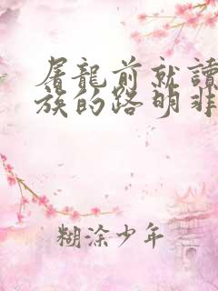屠龙前就读过龙族的路明非小说