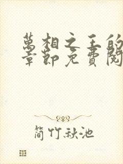 万相之王的最新章节免费阅读