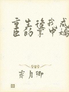 重生后我成了权臣的掌中娇完结