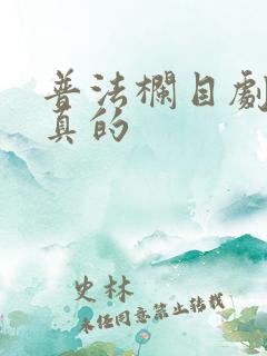 普法栏目剧谁是真的
