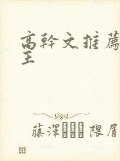 高干文推荐双男主