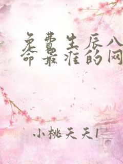 免费生辰八字算命最准的网站