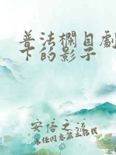 普法栏目剧夜幕下的影子
