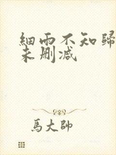 细雨不知归漫画未删减