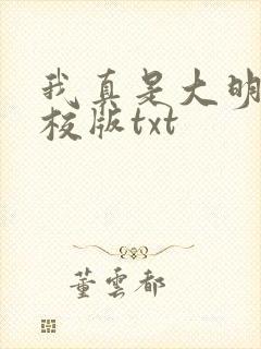 我真是大明星精校版txt