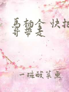 马柏全 快把我哥带走
