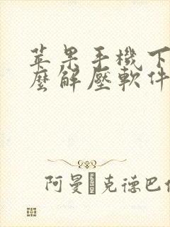苹果手机下载什么解压软件好