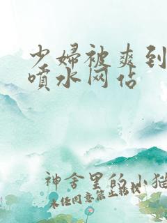 少妇被爽到高潮喷水网站