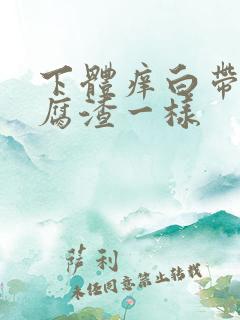 下体痒白带像豆腐渣一样