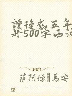 读后感五年级下册500字西游记