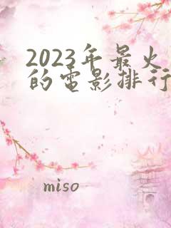 2023年最火的电影排行榜前十名