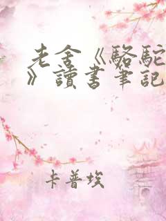 老舍《骆驼祥子》读书笔记「」