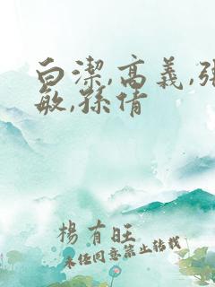 白洁,高义,张敏,孙倩