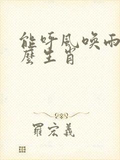 能呼风唤雨是什么生肖