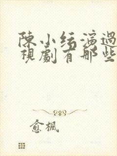陈小纭演过的电视剧有那些