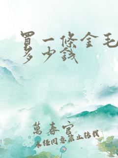 买一条金毛小狗多少钱 买一条金毛小狗多少钱
