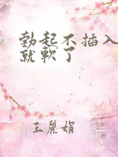 勃起不插入一会就软了