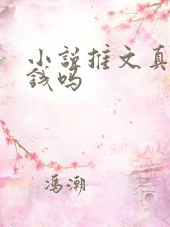 小说推文真能挣钱吗