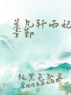 叶凡轩雨妃最新章节