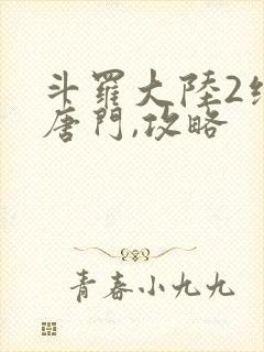斗罗大陆2绝世唐门,攻略