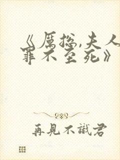 《厉总,夫人她罪不至死》