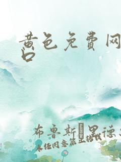 黄色免费网站入口