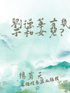 刘德华有几个儿子和女儿?