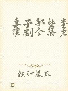 妻子那些事儿电视剧全集免费观看