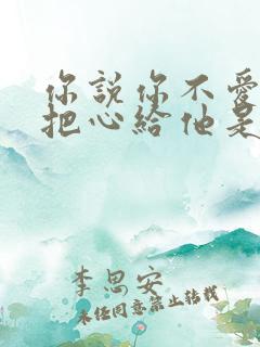你说你不爱他却把心给他是什么歌