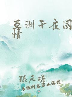 亚洲午夜国产激情