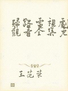 归路电视剧在线观看全集免费高清