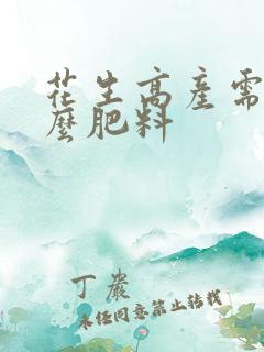 花生高产需要什么肥料
