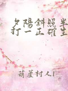 夕阳斜照半边红打一正确生肖