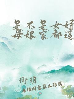 是不是女婿到丈母娘家都这样?