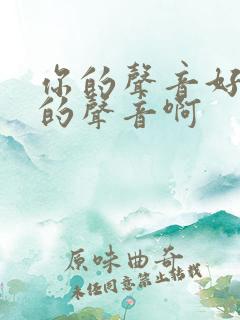 你的声音好像我的声音啊