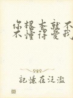 你根本就不懂得不懂得爱我
