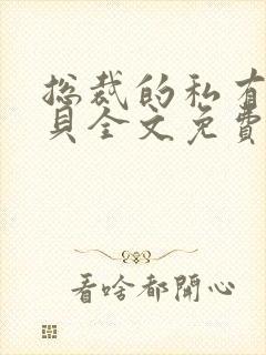 总裁的私有小宝贝全文免费阅读