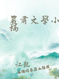 严肃文学小说投稿