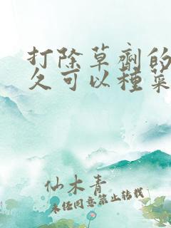 打除草剂的地多久可以种菜