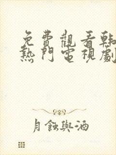 免费观看韩剧大热门电视剧