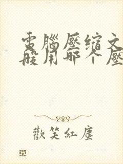 电脑压缩文件一般用哪个压缩