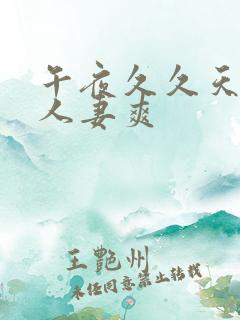 午夜久久天天操人妻爽