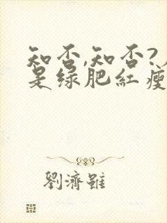 知否,知否?应是绿肥红瘦原著