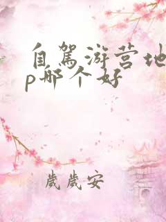 自驾游营地app哪个好